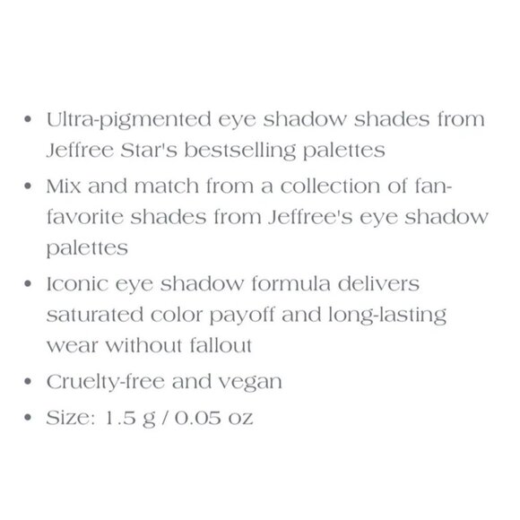 Jeffree Star Cosmetics New Eyeshadow Artistry Single In Punk Couture - Picture 4 of 6